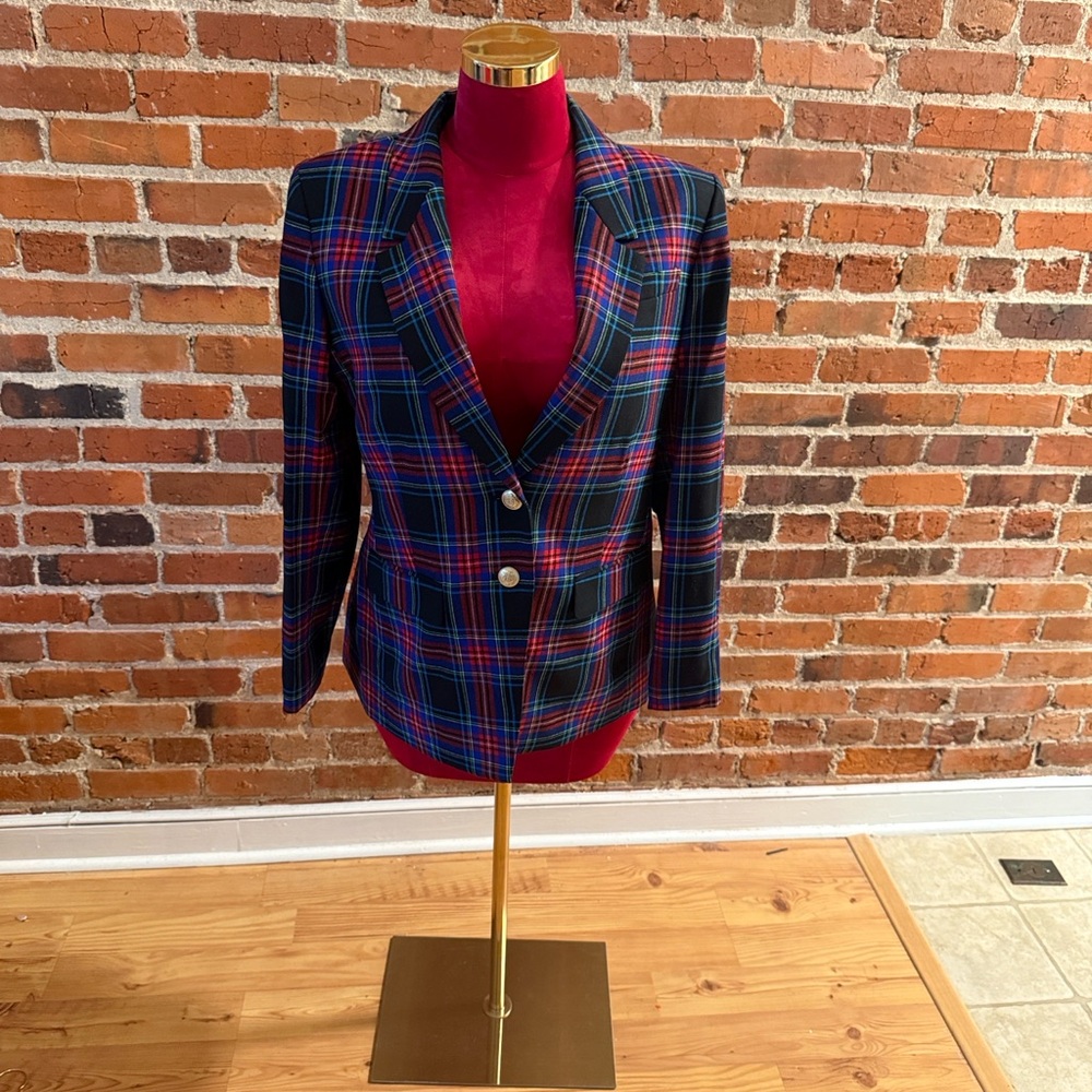 J. Crew Multicolor Plaid Blazer